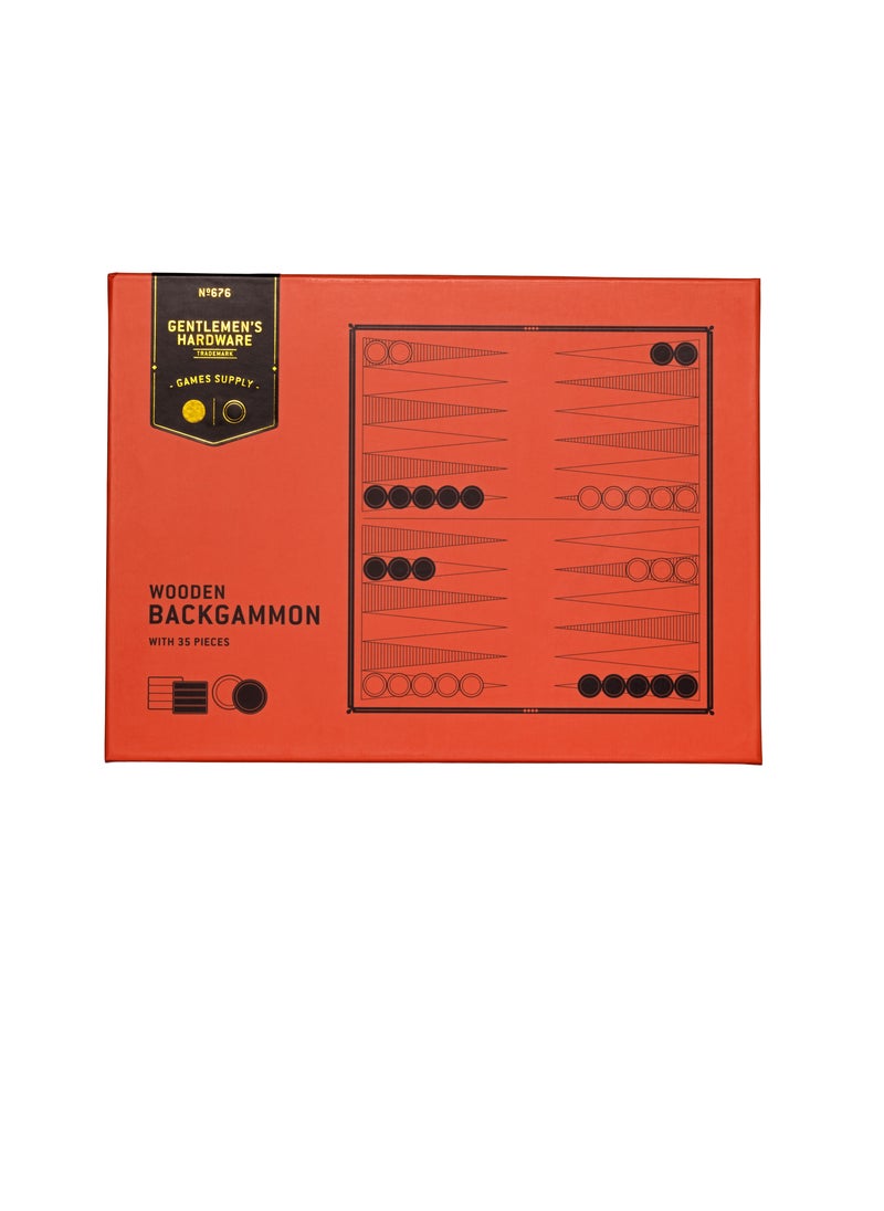 Acacia Wood Backgammon Set