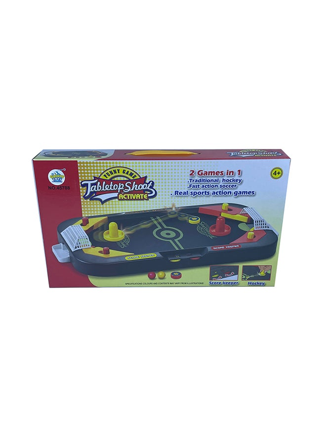 2-in-1 Stadium - Traditional Hockey & Fast Action Soccer/Football - Tabletop Game, 1 Piece - Family Game, Competitive Play, Hand-Eye Coordination, Reflexes, Strategy