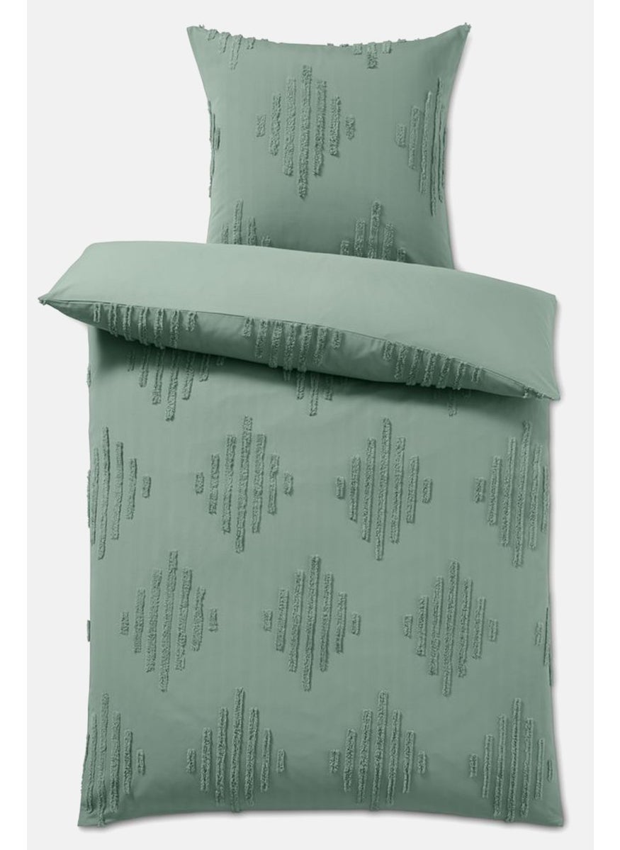 Textured Duvet Set 135 x 200 cm, Sage Green