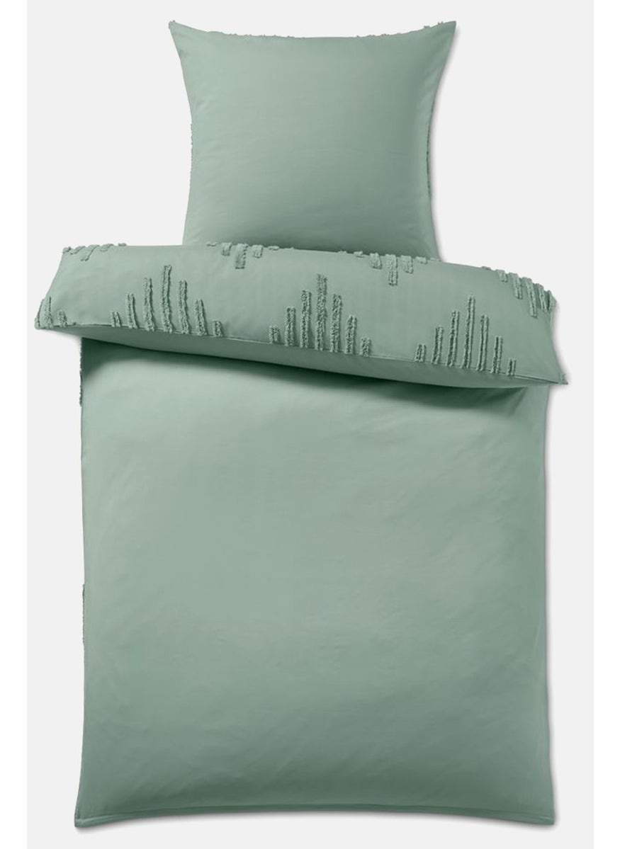 Textured Duvet Set 135 x 200 cm, Sage Green