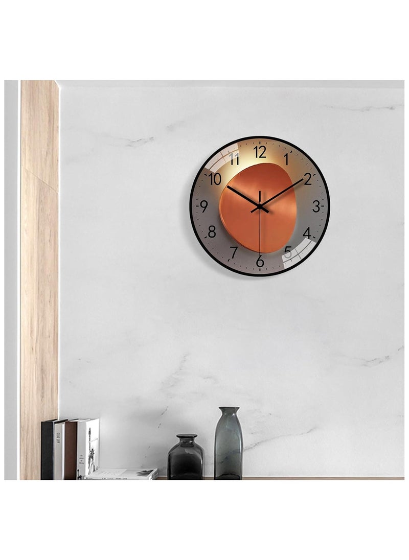 Wall Clock, 8 Inch Silent Non Ticking Modern Wall Clock, Clear and Easy to Read for Living Room Meeting Rooms Bedroom Kitchen Office Decor