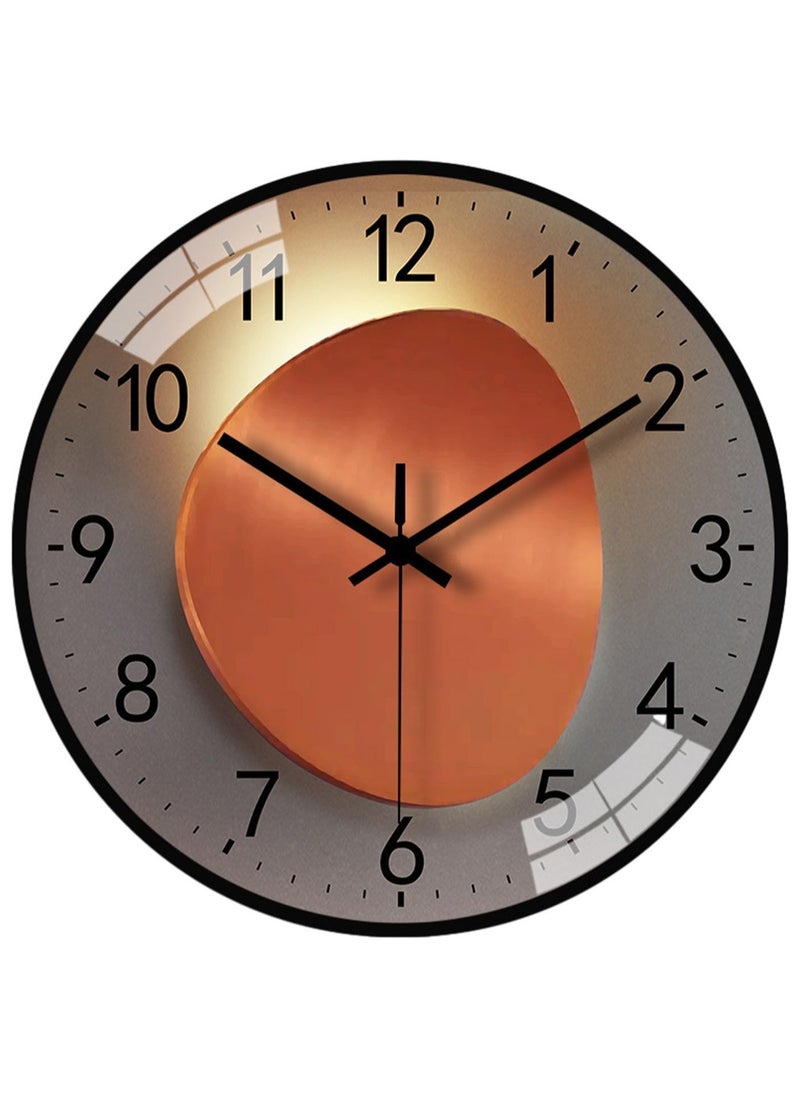 Wall Clock, 8 Inch Silent Non Ticking Modern Wall Clock, Clear and Easy to Read for Living Room Meeting Rooms Bedroom Kitchen Office Decor