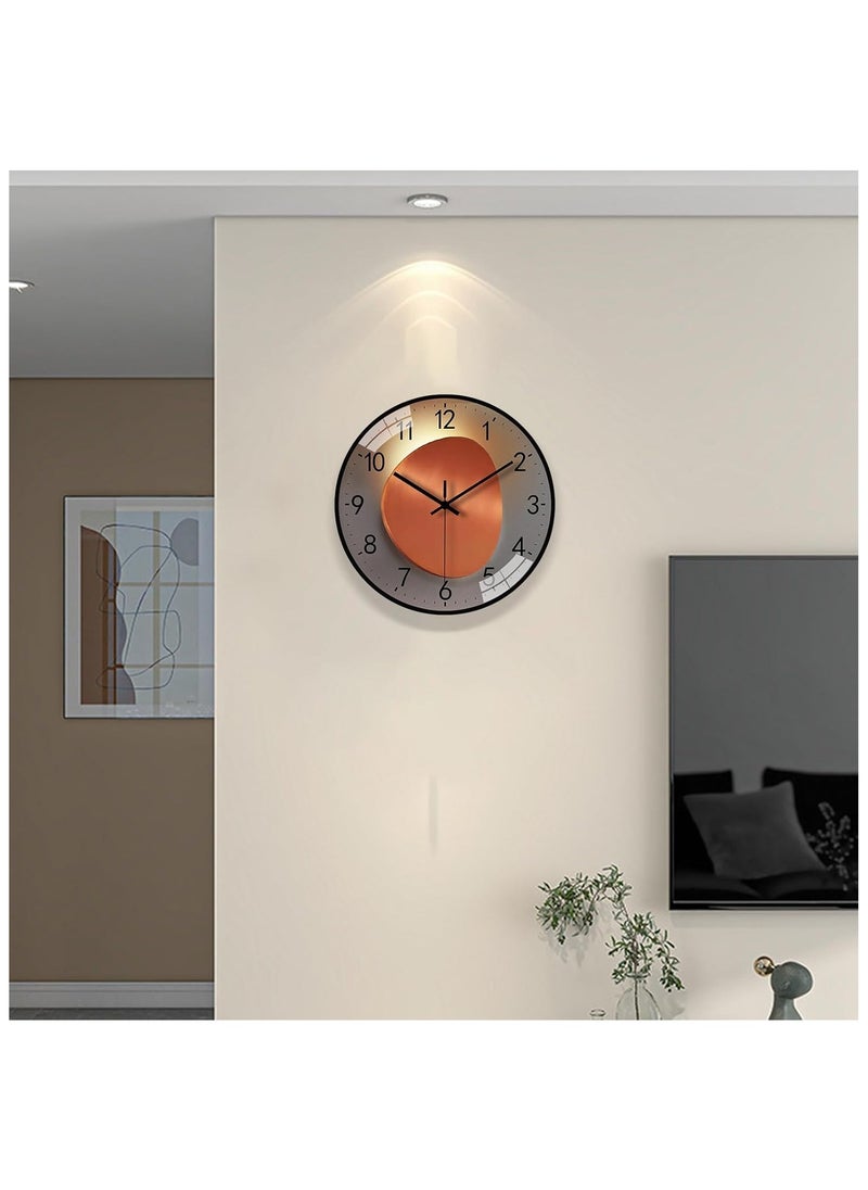 Wall Clock, 8 Inch Silent Non Ticking Modern Wall Clock, Clear and Easy to Read for Living Room Meeting Rooms Bedroom Kitchen Office Decor