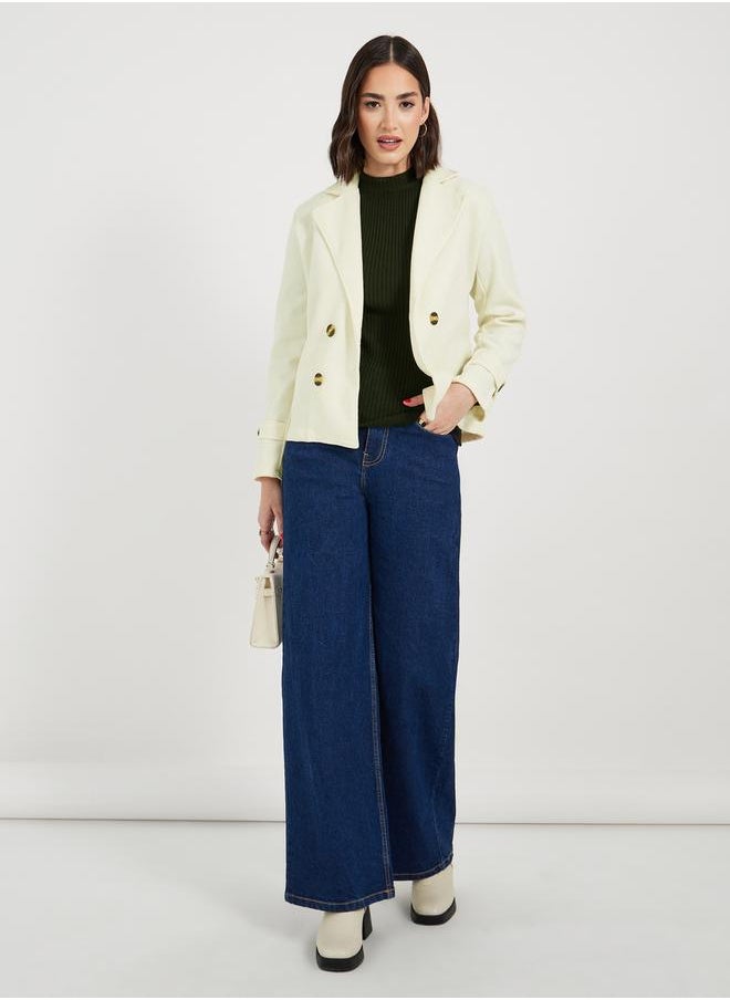 Regular Fit Short Length Wool Like Blazer