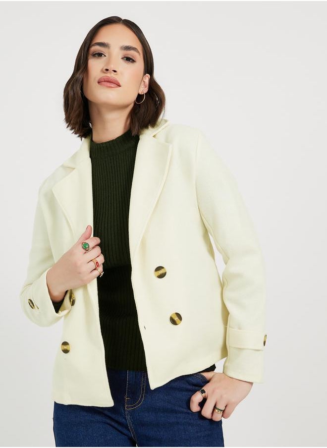 Regular Fit Short Length Wool Like Blazer