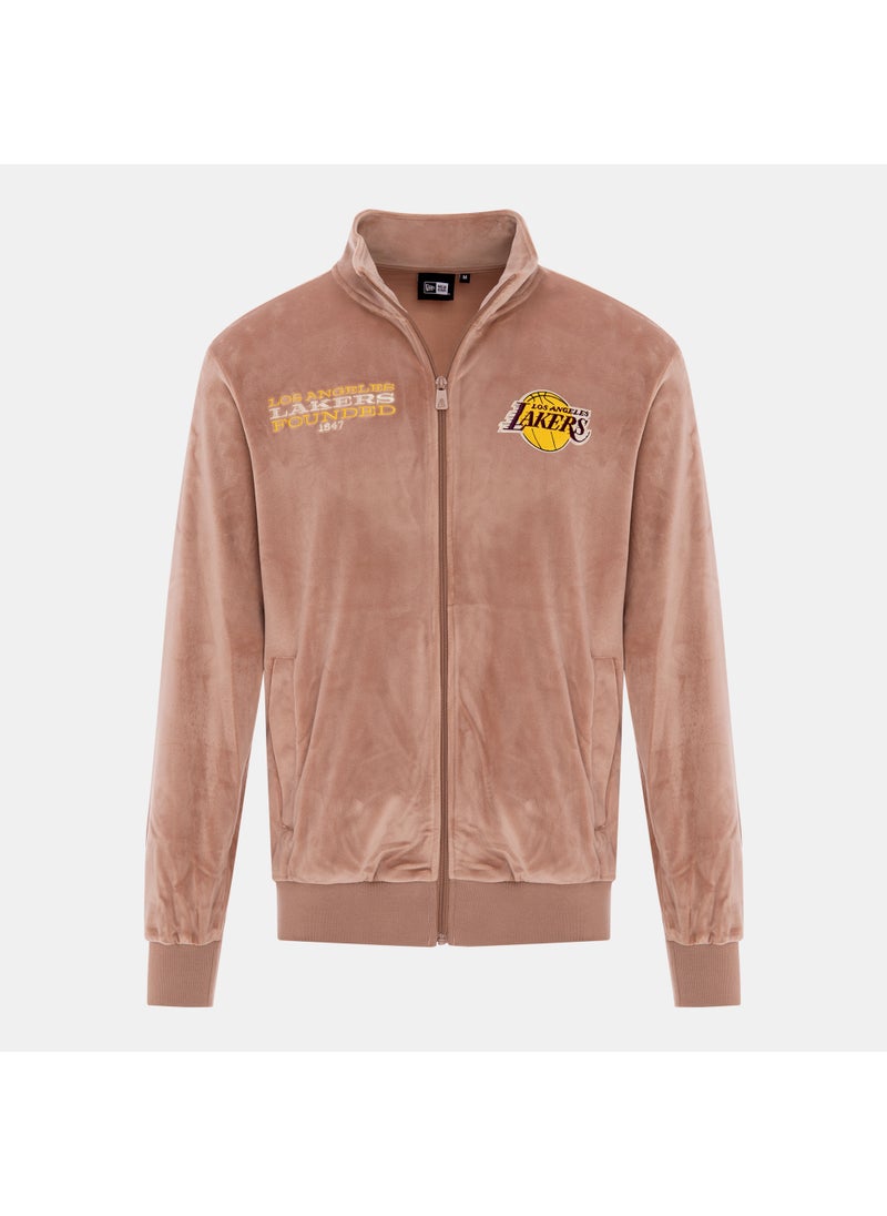 Men's NBA Los Angeles Lakers Lifestyle Velour Full-Zip Track Jacket