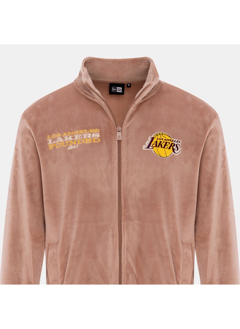 Men's NBA Los Angeles Lakers Lifestyle Velour Full-Zip Track Jacket