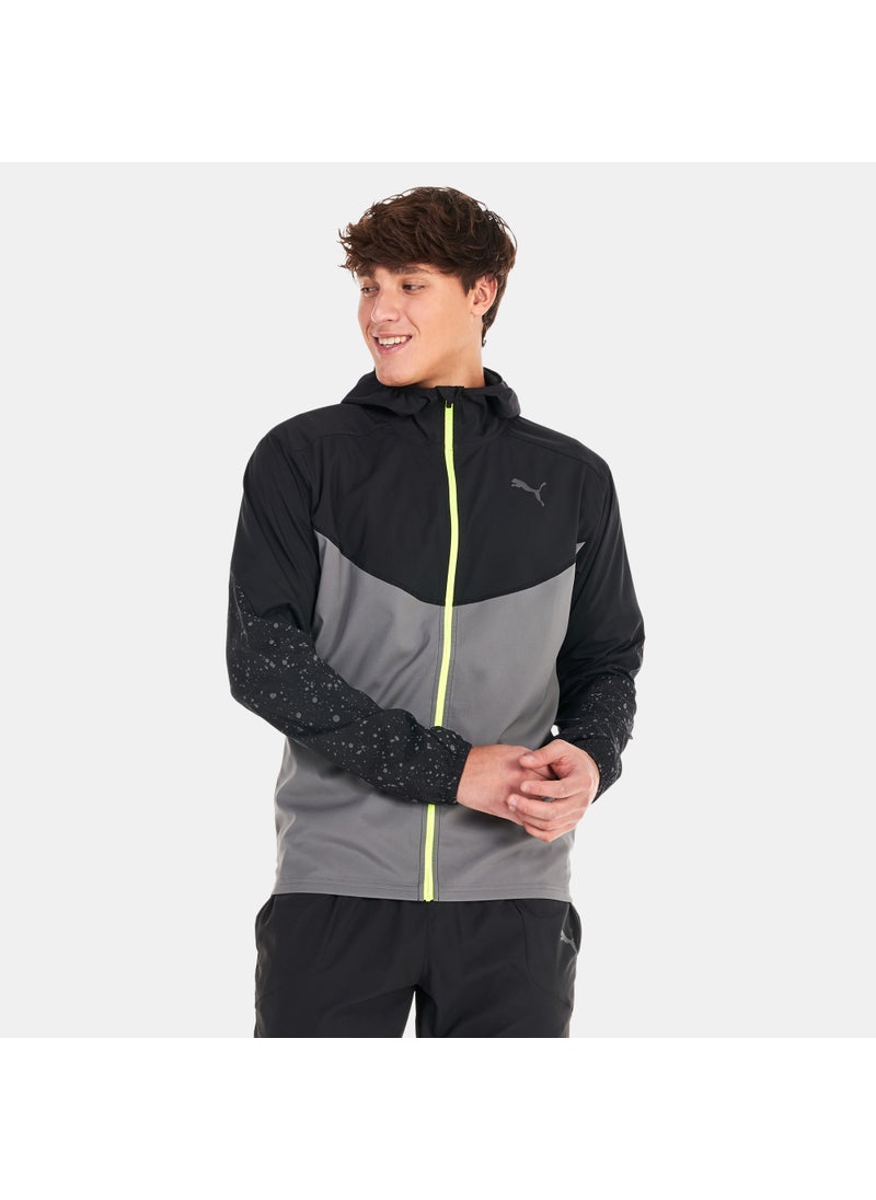 Men's Reflective Printed Woven Running Jacket