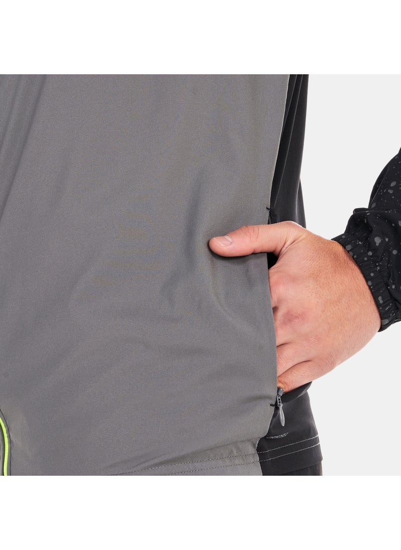 Men's Reflective Printed Woven Running Jacket