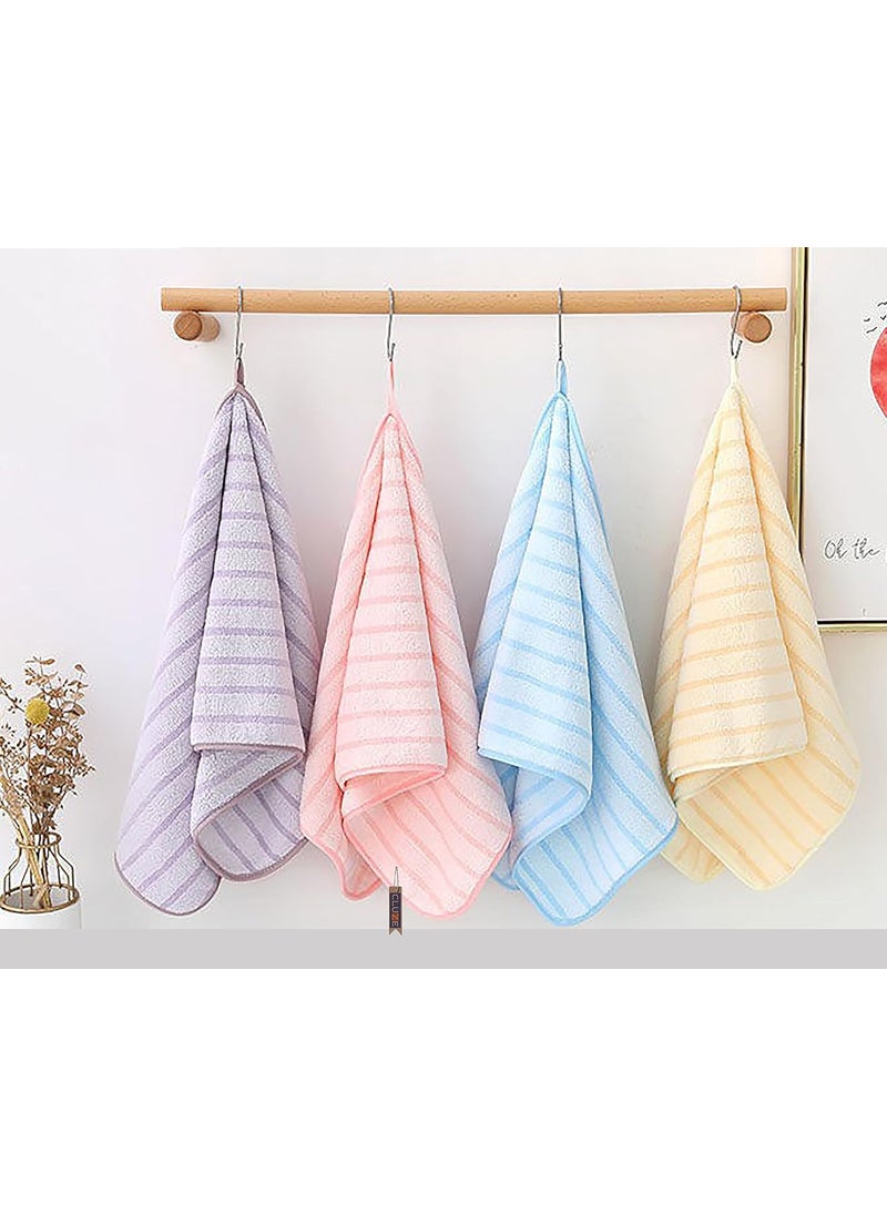 CLUZE Microfiber Face Towel Set Super Soft Quick Drying Workout Sweat Towels Hanging And Absorbent Hand Towel For Gym Bathroom Travel 35X75CmPack Of 4 Multicolors 1 TC