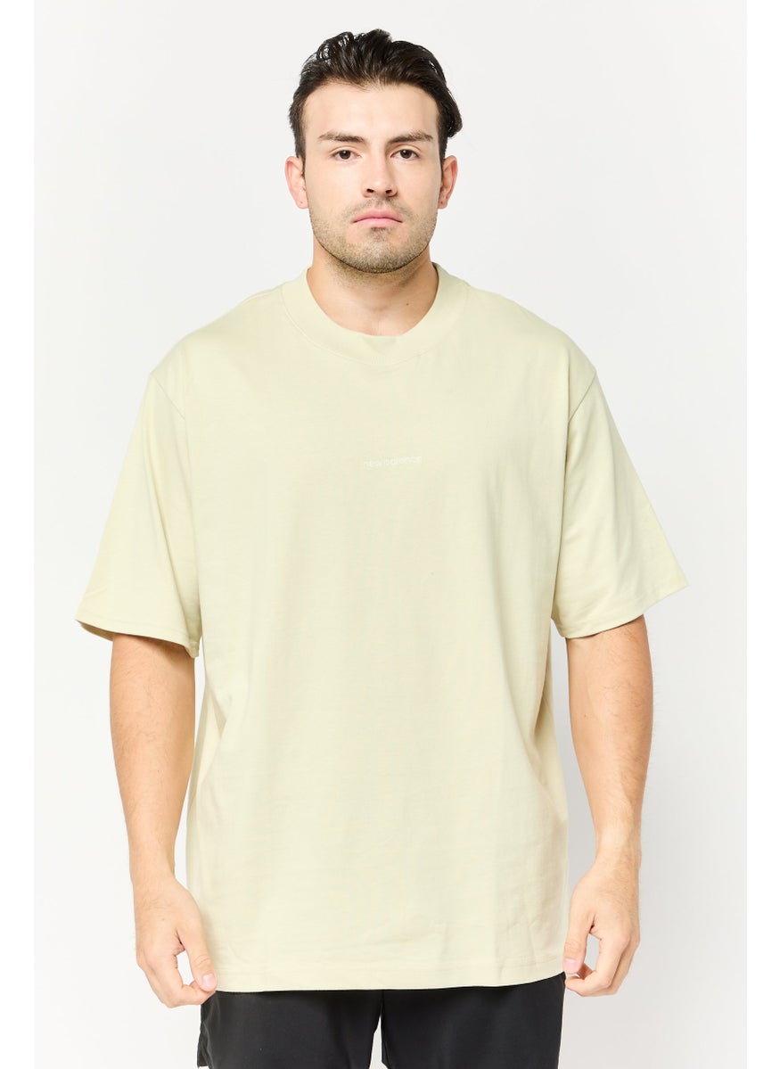 Men Sportswear Fit Short Sleeve Outdoor T Shirt, Khaki