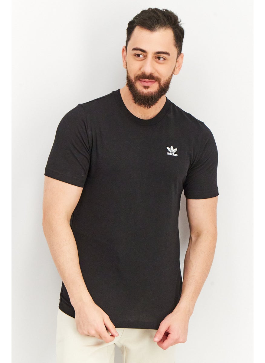Men Sportswear Fit Brand Logo Training T-shirt, Black