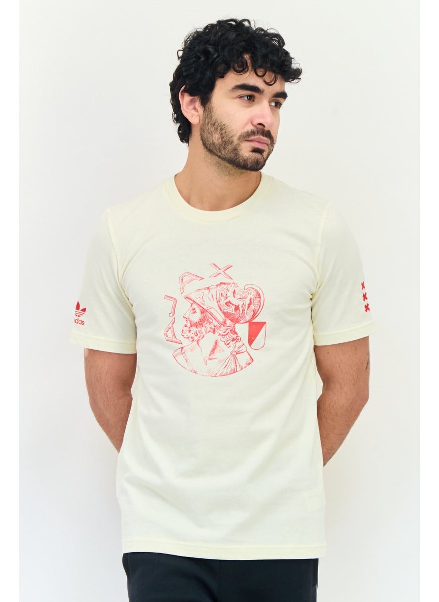 Men Sportswear Fit Short Sleeves Outdoor T-Shirt, Beige