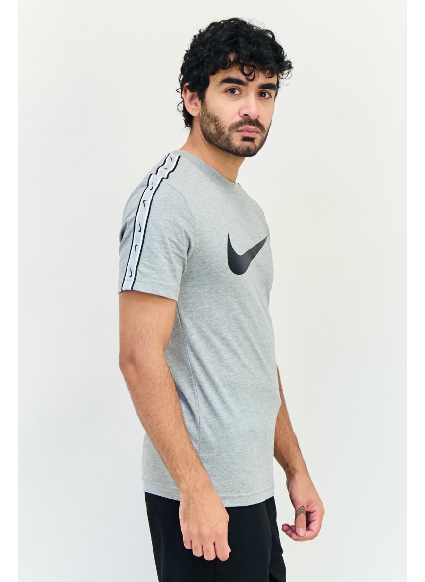 Men Sportswear Fit Short Sleeve Outdoor T-Shirt, Grey