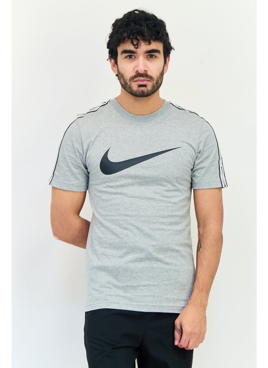 Men Sportswear Fit Short Sleeve Outdoor T-Shirt, Grey
