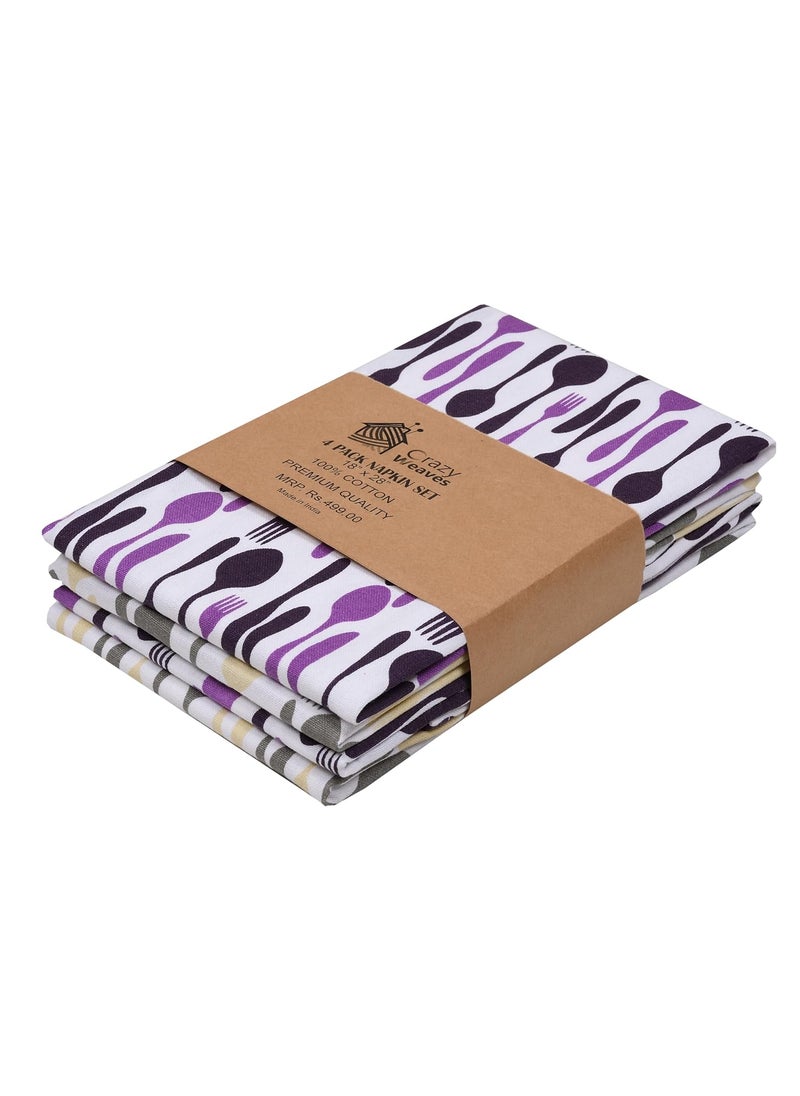CRAZYWEAVES 100 Cotton Lunch Towel for School Kids Office Towel Hand Towel Kitchen Towel18 x 24 Pack of 4