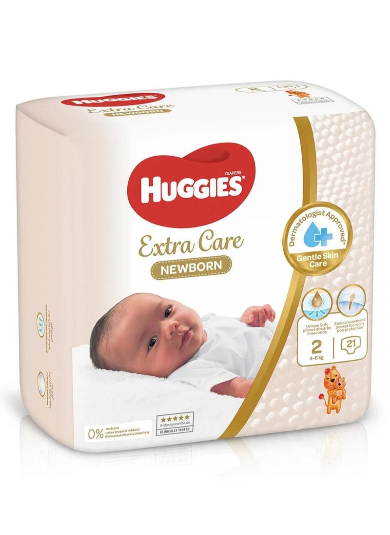 Extra Care Newborn Size 2 4-6 Kg 21 Diapers