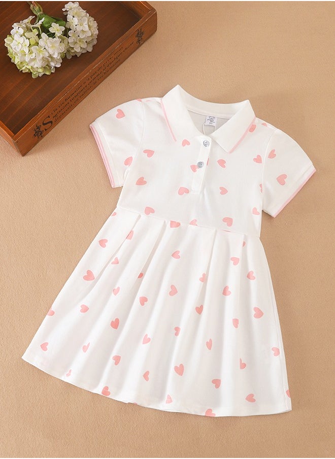 KUYEEBEAR Summer Short Sleeve Dresses For Baby Girls