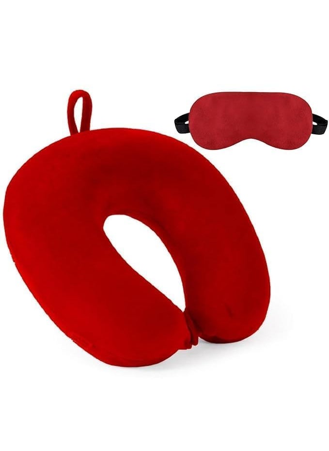 Breedlove Neck Pillow and Eye Mask Car Comfort for Pain Relief Flights Car Rides Car Cushions Supportive Air Pillow for Sleeping Neck Rest Travel Essential Car Pillow