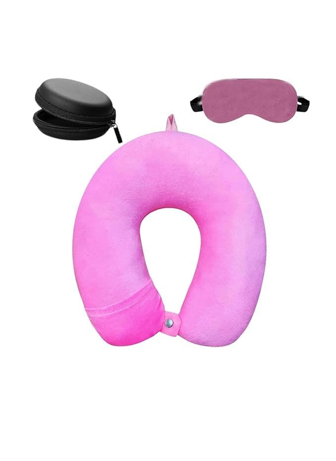 JYFT Travel Neck Pillow and Eye Mask and Earphone Case Travel Essential Pain Relief Support for Car Air Cushions Pillows Pillow for Neck Pain Relief