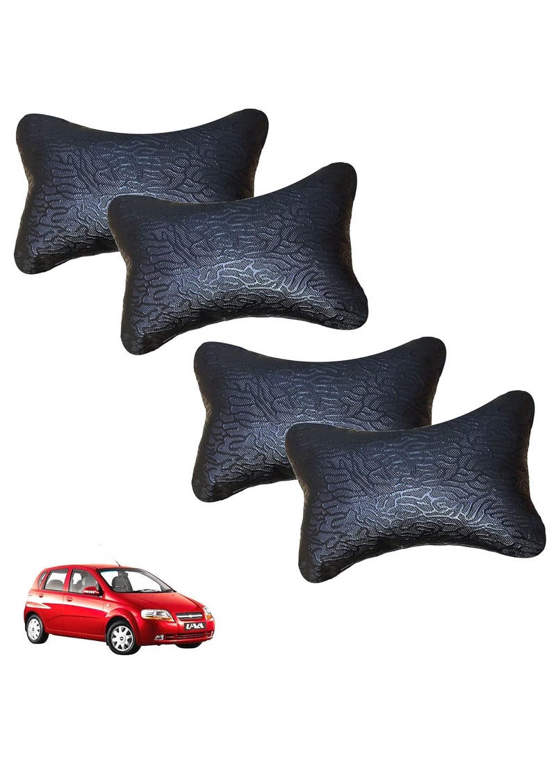 NikrokZ Abstract Print Black Car Neck Pillow Classic LookSet of 4 for UVA_PR996