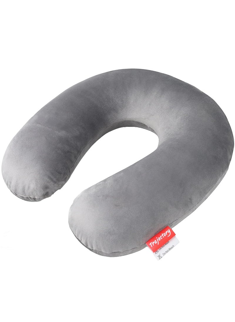 Trajectory Travel Neck Pillow Rest Cushion for Travel and Sleeping in Plane Flight Car Train Airplane for Sleeping for Orthopedic Cervical Pain for Men Women Grey