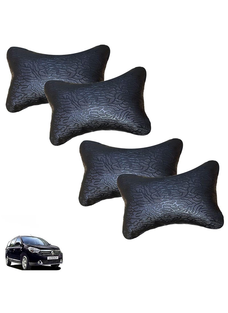 Adroitz Kandid Abstract Print Spongy and Classy Look Car Neck Rest PillowSet of 4 for Lodgy_PR131