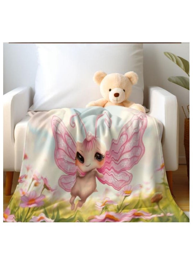 Children's or student cartoon flannel thin blanket (warm and comfortable, suitable for sleep, games) 100cm*150cm - 897