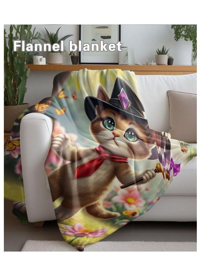Children's or student cartoon flannel thin blanket (warm and comfortable, suitable for sleep, games) 100cm*150cm - 739