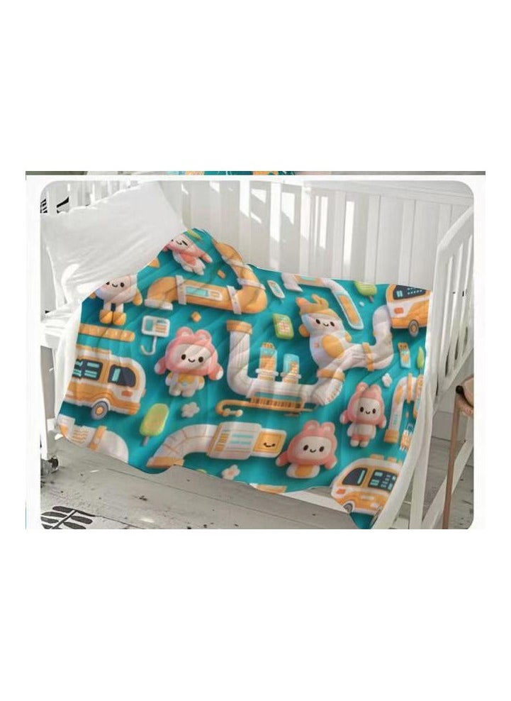 Flannel thin blanket (warm and comfortable, suitable for sleep, gaming, dust removal and sandproof) 150cm*200cm - 1131
