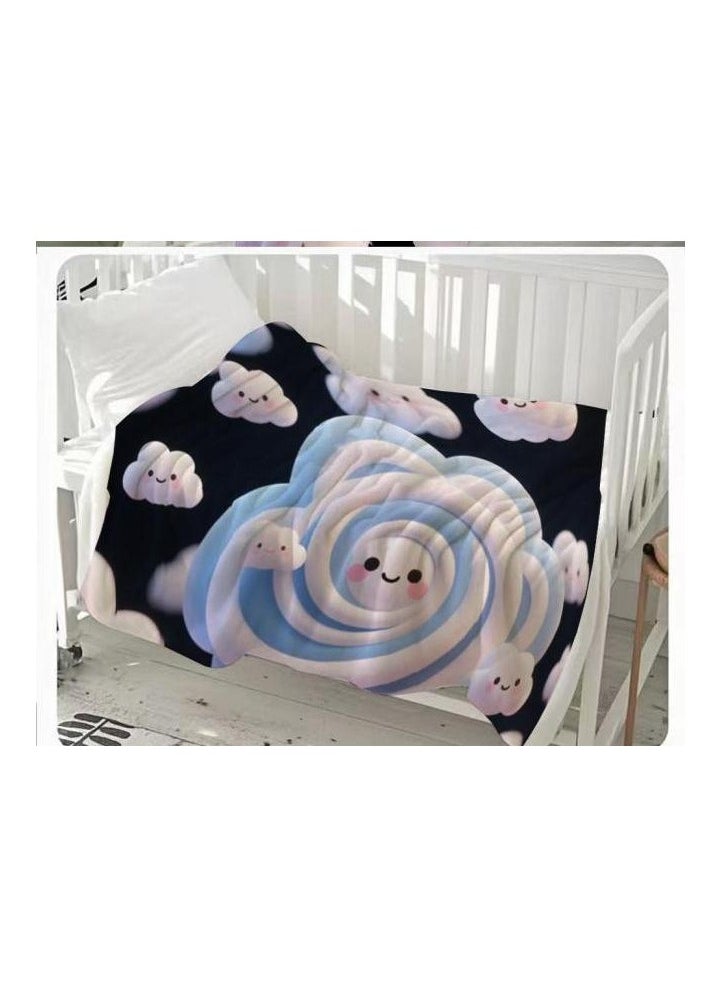 Children's or student cartoon flannel thin blanket (warm and comfortable, suitable for sleep, games) 100cm*150cm