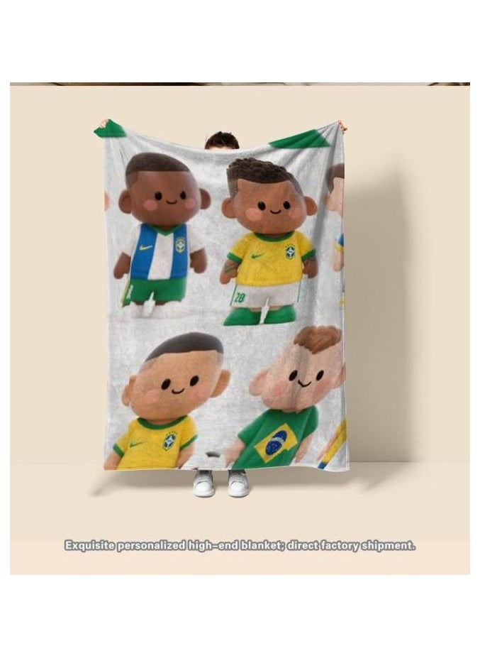 Children's or student cartoon flannel thin blanket (warm and comfortable, suitable for sleep, games) 100cm*150cm