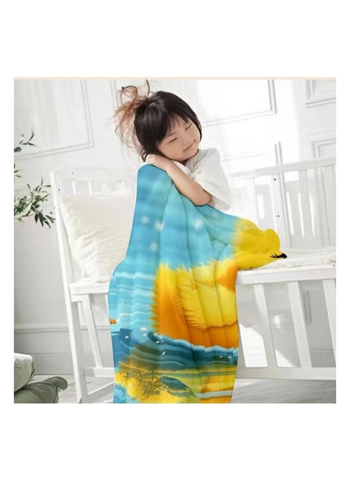 Children's or student cartoon flannel thin blanket (warm and comfortable, suitable for sleep, games) 100cm*150cm - 388