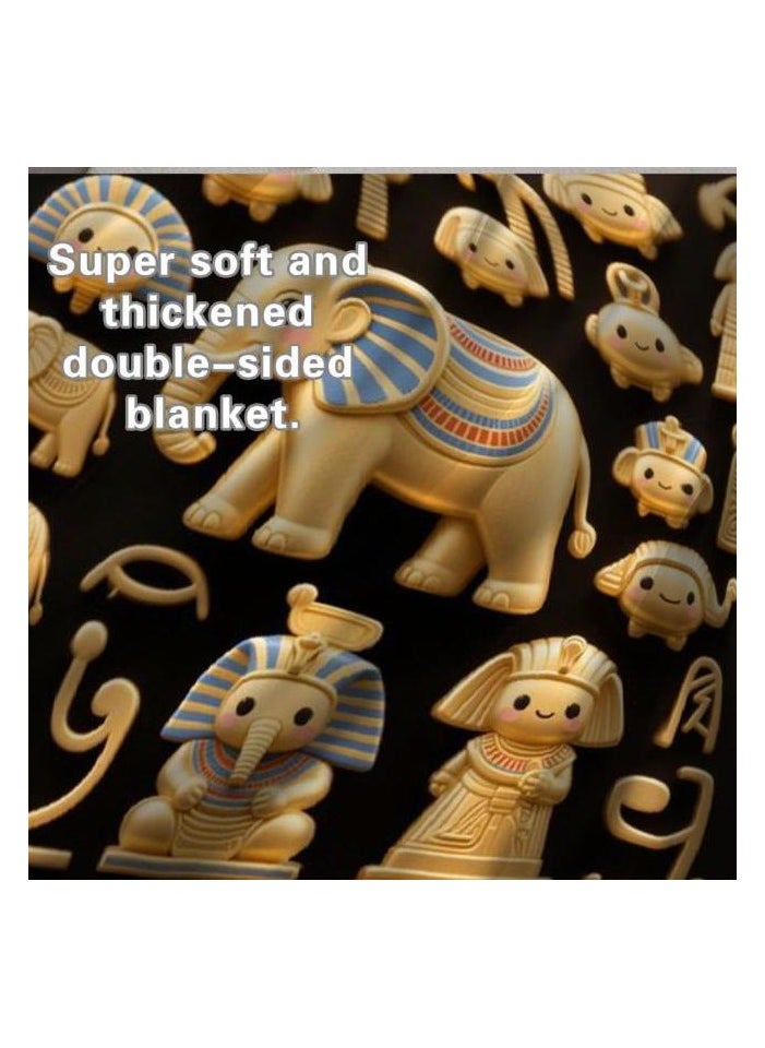 Flannel thin blanket (warm and comfortable, suitable for sleep, gaming, dust removal and sandproof) 150cm*200cm - 51