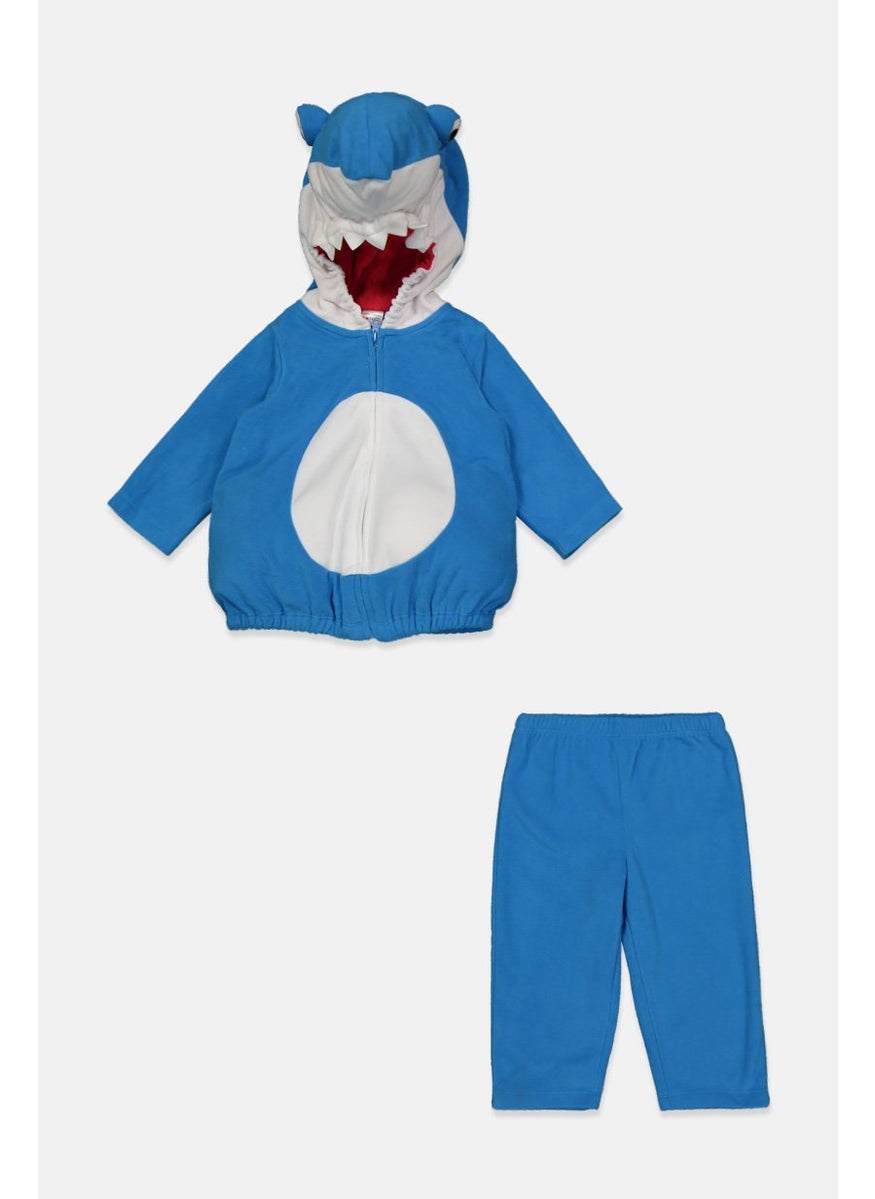Toddlers Boy 2 Pc Baby Shark Halloween Costume Set, Blue
