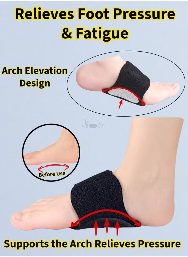 Orthotic Arch Support Plantar Fasciitis Relief Arch Support Brace Foot Pain Relief Flat Feet Insoles Gel Arch Support Cushions Flat Feet Support Orthopedic Foot Care Gel Pads