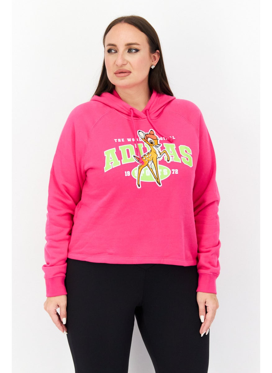 Adidas Originals x Disney Women Sportswear Fit Brand Logo Hoodie, Pink