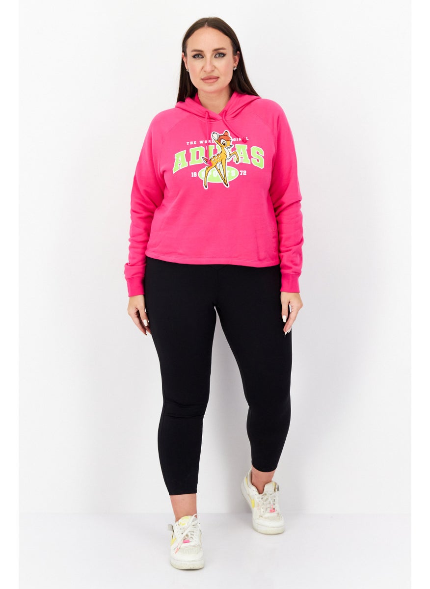 Adidas Originals x Disney Women Sportswear Fit Brand Logo Hoodie, Pink