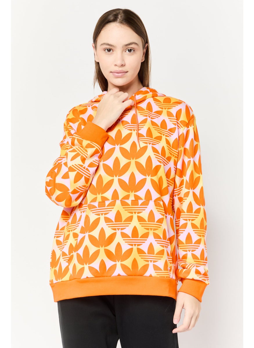 Women Sportswear Fit Long Sleeve Outdoor Sweatshirt, Multicolor