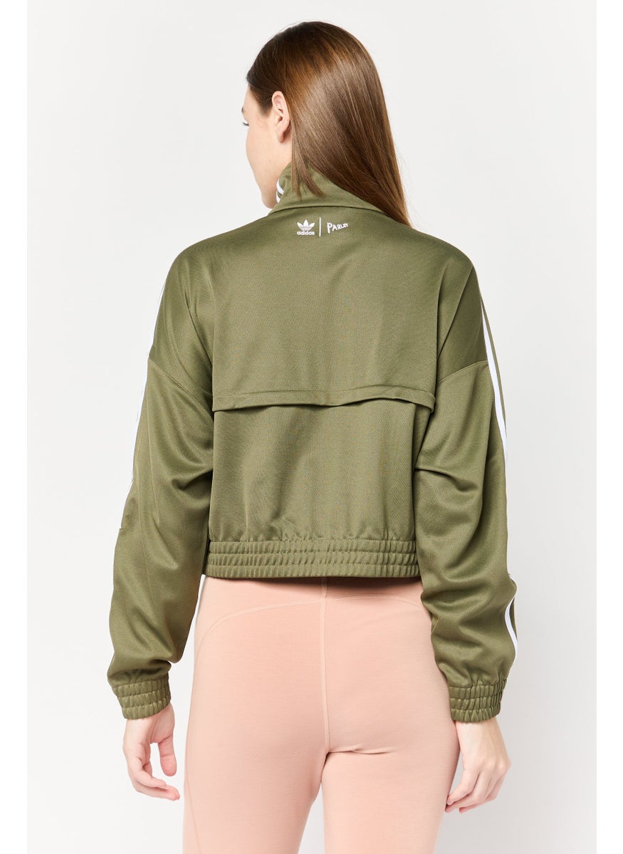 Women Sportswear Fit Long Sleeves Outdoor Sweatshirt, Olive