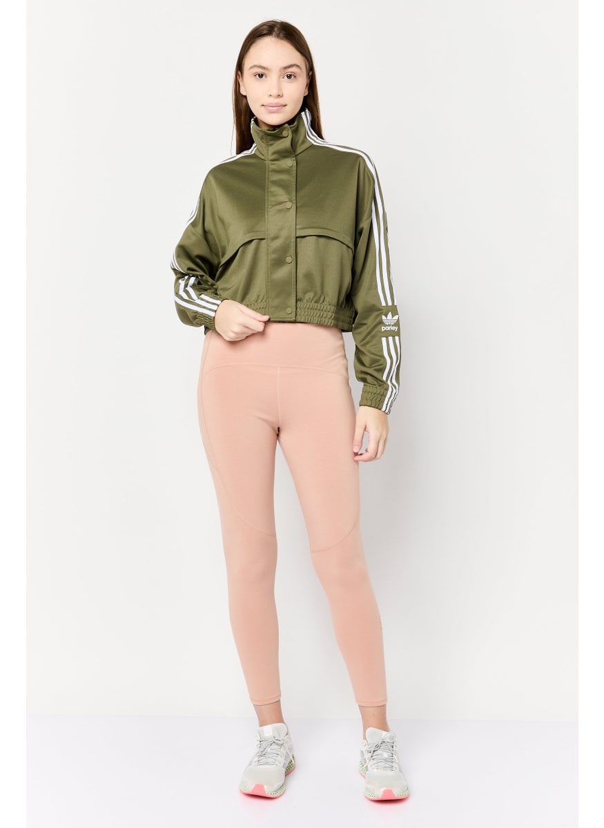 Women Sportswear Fit Long Sleeves Outdoor Sweatshirt, Olive