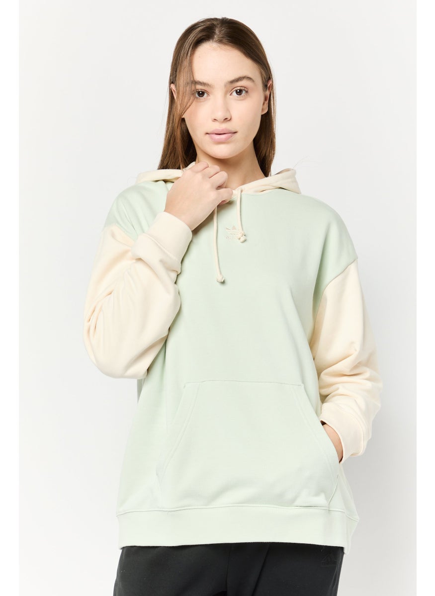 Women Sportswear Fit Long Sleeve Outdoor Hoodie, Light Green