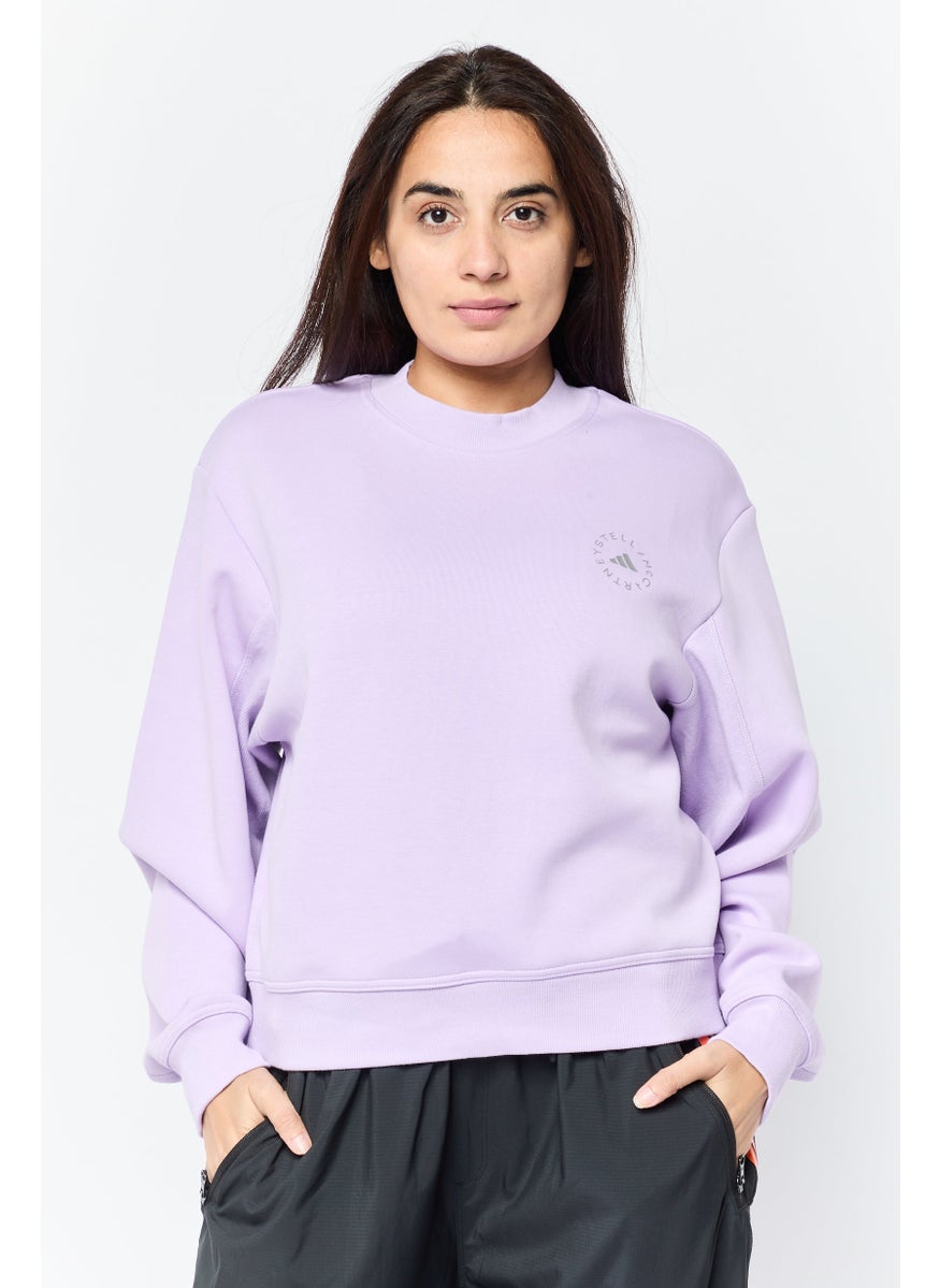 Women Sportswear Fit Long Sleeves Outdoor Sweatshirt, Lilac