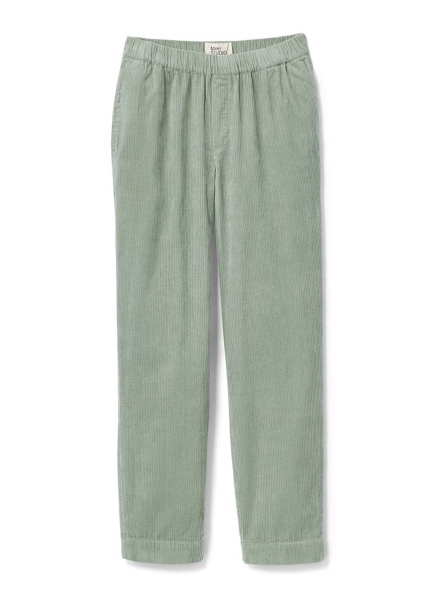 Women Regular Fit Textured Pants, Sage Green