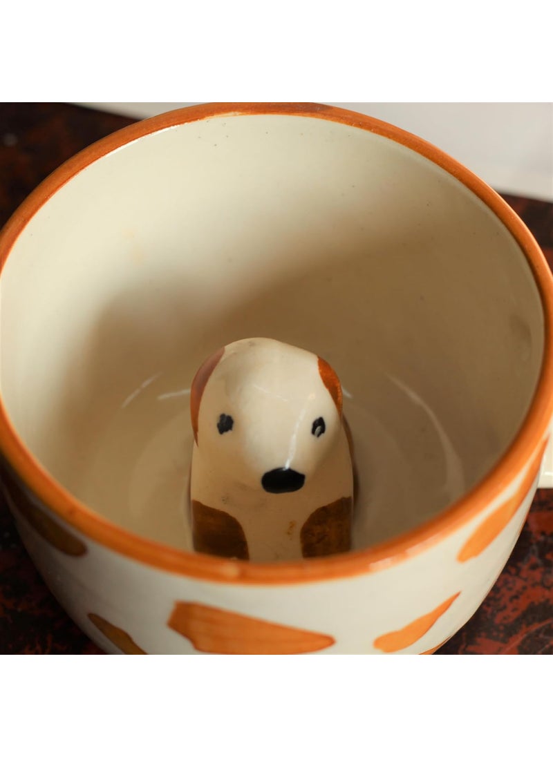 Kawai Homes Cute Dog Self Care Mug for Chai Tea Milk Cups 300 ml Microwave Dishwasher Safe 3D Dog Cup