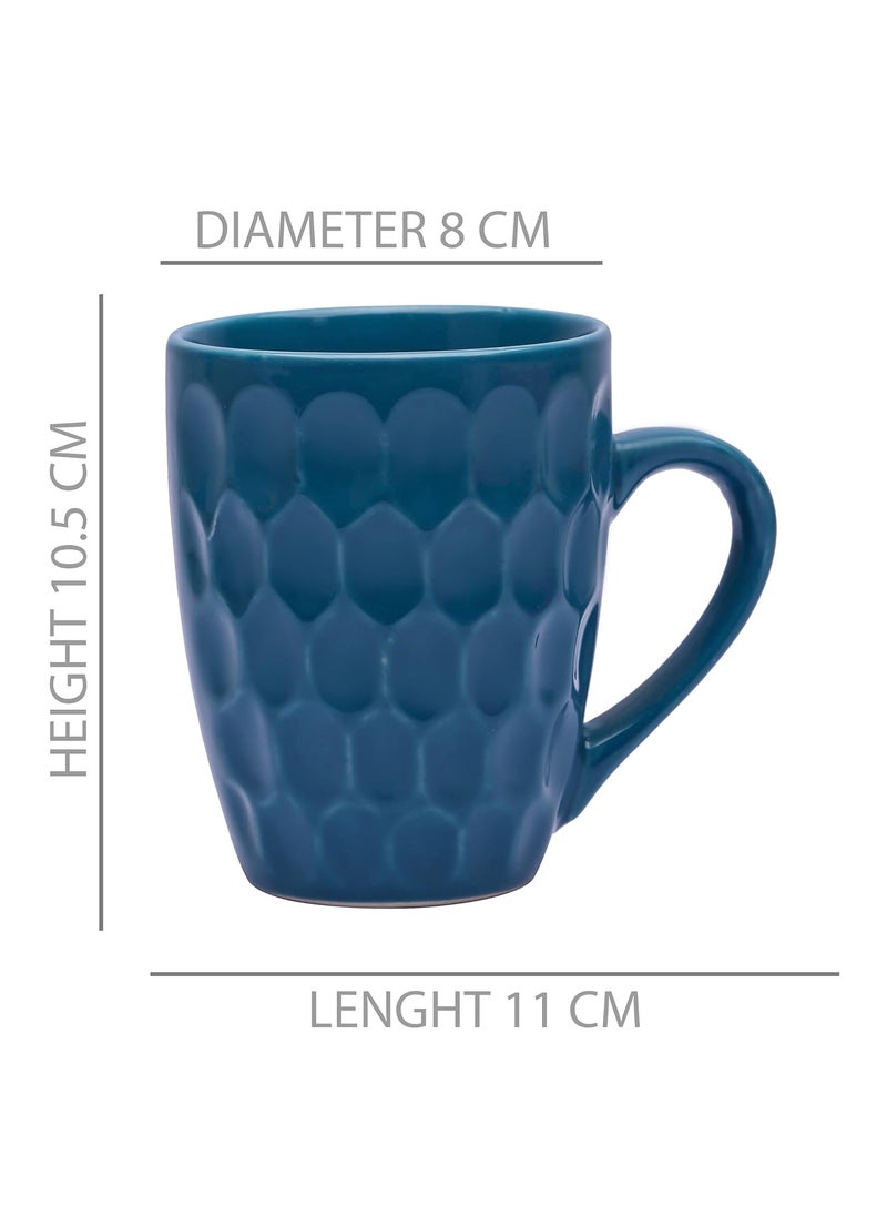 Anwaliya Themis Series Coffee Cup Set Microwave and Dishwasher Safe Coffee and Tea Mugs Tea Cup Chip Resistant Tea Cups Set Ideal for Home and Office Daily Use Set of 6 Multicolor 280 ml