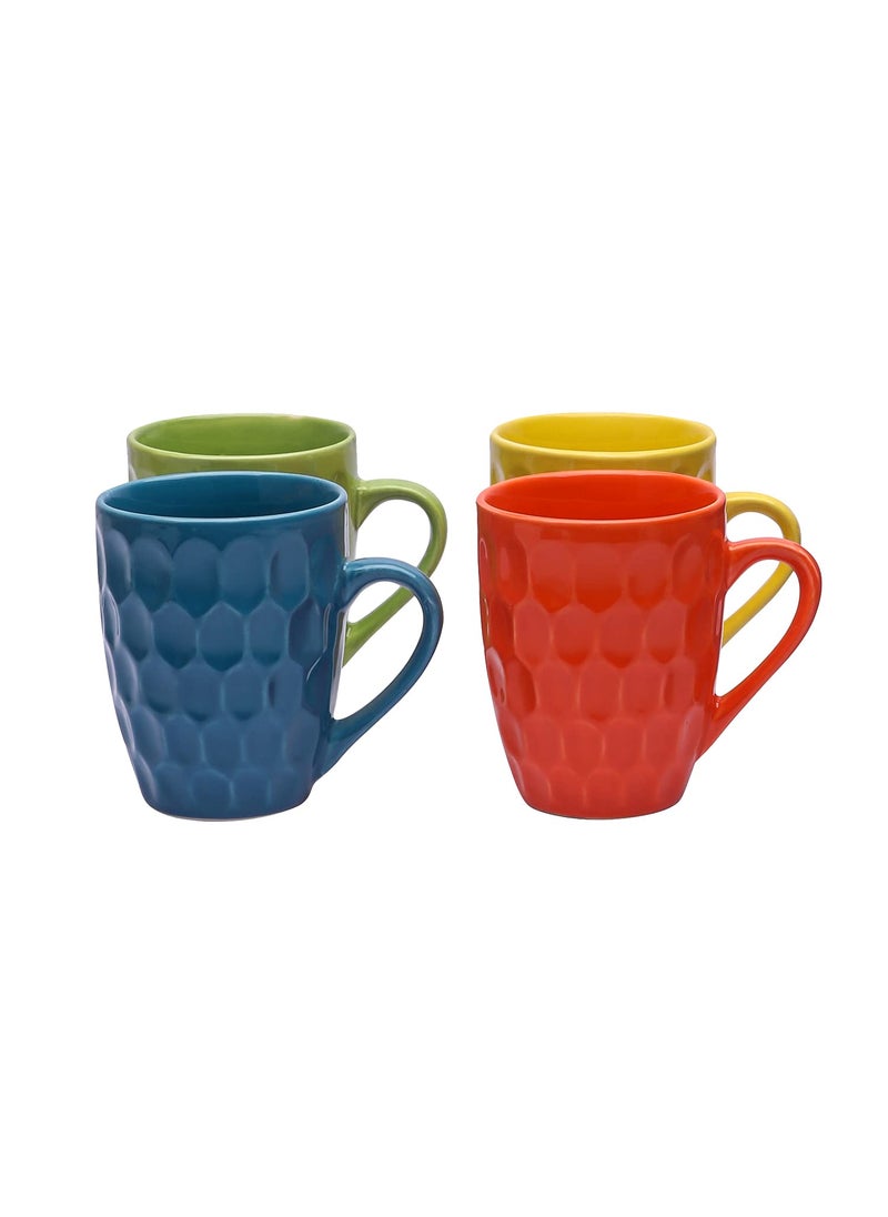 Anwaliya Themis Series Coffee Cup Set Microwave and Dishwasher Safe Coffee and Tea Mugs Tea Cup Chip Resistant Tea Cups Set Ideal for Home and Office Daily Use Set of 6 Multicolor 280 ml