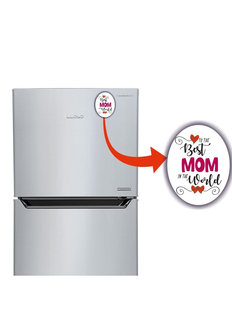 PICRAZEE Worlds Best Mom Dad Anniversary Mom Dad Parents 2 pc Ceramic Coffee Mug 2 pc Fridge Magnet Worlds Best Mom Dad