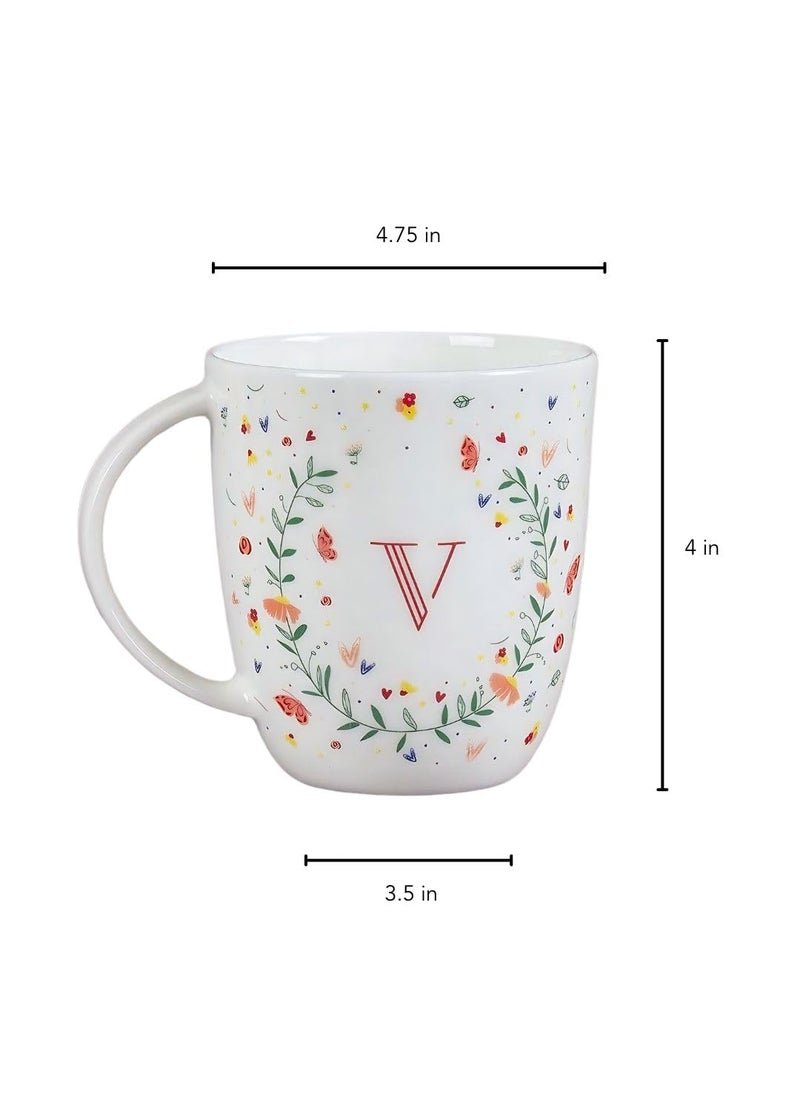 The Wishing Chair Butterfly Monogram Mug A to Z 100 Fine China 400 ML Personalized Mug Microwave Dishwasher Safe