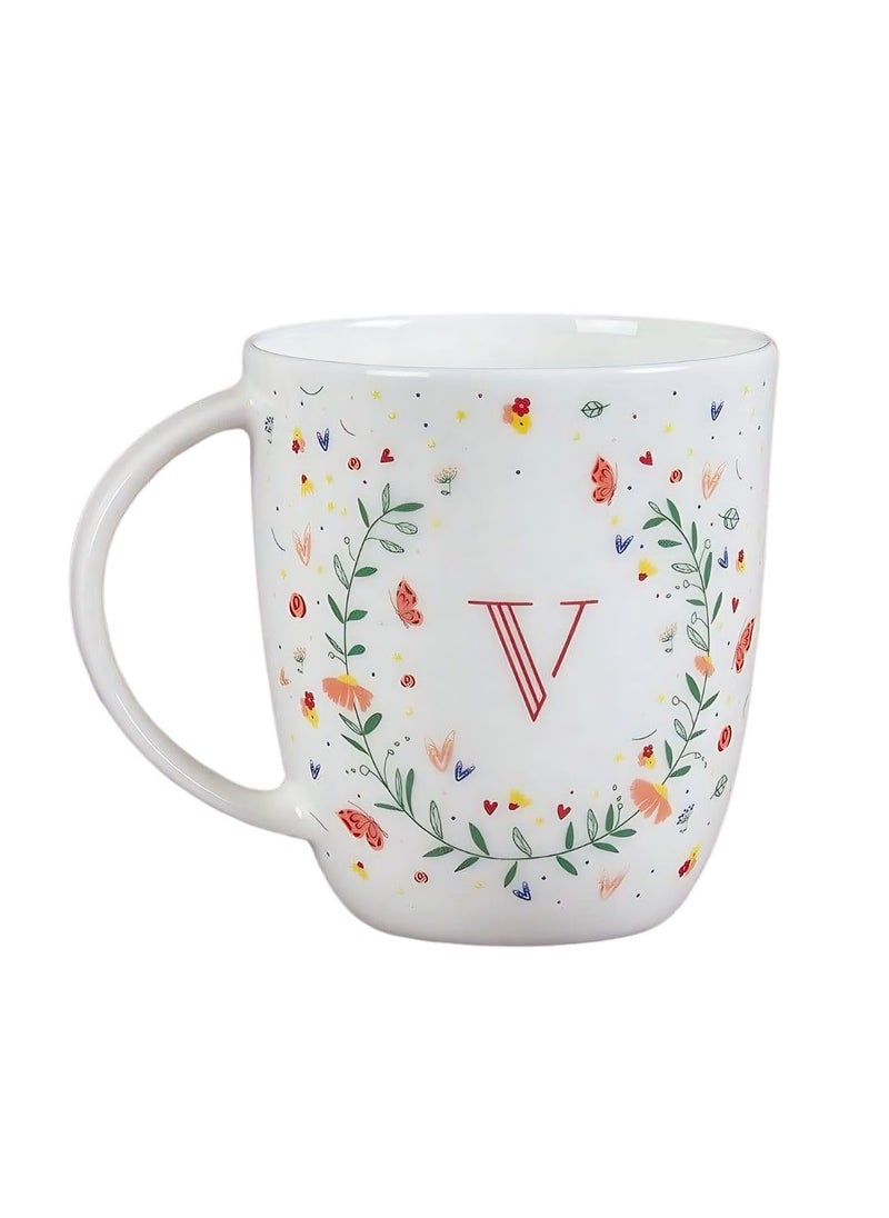 The Wishing Chair Butterfly Monogram Mug A to Z 100 Fine China 400 ML Personalized Mug Microwave Dishwasher Safe